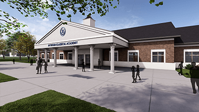 Rendering of new Ivywood Classical Academy building