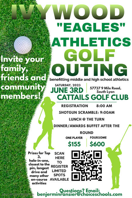 Ivywood Eagles Athletic Golf Outing flyer.