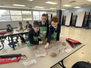 Ivywood Classical Academy Students create a working potato battery working with chimcal company BASF