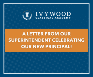 A letter from our Superintendent celebrating our new Principal!
